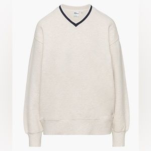 Aritzia Tna Cozy Fleece Boyfriend v-neck Sweatshirt